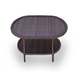 Conjunto de Poltronas Fibra Sintética Karibe - 2 Poltronas + 1 Mesa Centro - Tecido Duna Fendi - 3