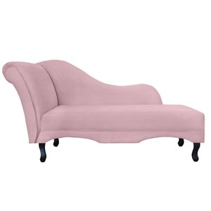 Divã Recamier Olivia Suede Lado Esquerdo