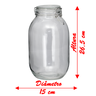 Kit 6 Potes de Vidro Hermético 3,1l Tampa Vedação Conserva - 5