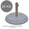 BASE PÉ SUPORTE REDONDO PARA OMBRELONE TAM- M 26 KG CONCRETO - 1