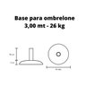 BASE PÉ SUPORTE REDONDO PARA OMBRELONE TAM- M 26 KG CONCRETO - 4