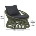 Ver imagem 4 de Chaise Área Externa Monza Alumínio Pintura Corda Náutica Trama Verde Musgo