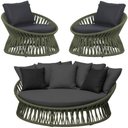 Ver imagem 1 de Chaise Área Externa Monza Alumínio Pintura Corda Náutica Trama