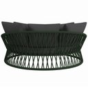 Ver imagem 5 de Chaise Área Externa Monza Alumínio Pintura Corda Náutica Trama Verde Musgo