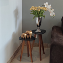 Ver imagem 2 de Conjunto de Mesa de Canto Organica Paris Preta - 2 Unidades