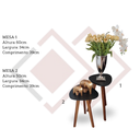 Ver mais imagens de Conjunto de Mesa de Canto Organica Paris Preta - 2 Unidades