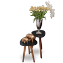 Ver imagem 1 de Conjunto de Mesa de Canto Organica Paris Preta - 2 Unidades