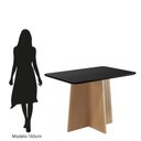 Ver imagem 3 de Mesa de Jantar Isa Retangular 120x90cm com Vidro – 100% Mdf, Tampo 18mm, Base com Detalhe Frizado