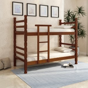 Beliche de Madeira Maciça Torneada Super Resistente 6x6 Imbuia - Móveis Britz
