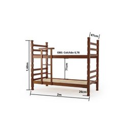 Beliche de Madeira Maciça Torneada Super Resistente 6x6 Imbuia - Móveis Britz - 5