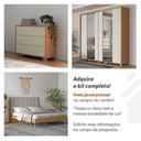 Ver imagem 6 de Cômoda para Quarto 105cm 3 Gavetas Mdf Dalla Costa Casa Lar Cor:freijó com Off White