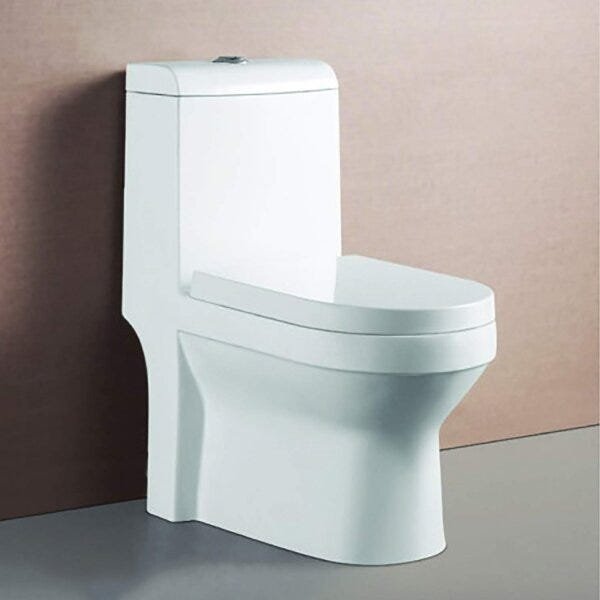 Vaso Sanitário com Caixa Acoplada Monobloco Adamas ADM-818 Completo com Assento Soft Close - 1