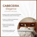 Ver imagem 2 de Cabeceira Elegance Queen em Madeira Maciça com Espaço Organizador Design Moderno Cinamomo