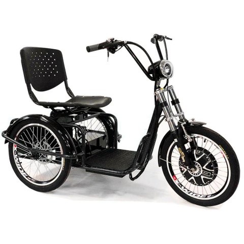 Triciclo Elétrico - Village PAM - 800w - Preto - Plug and Move