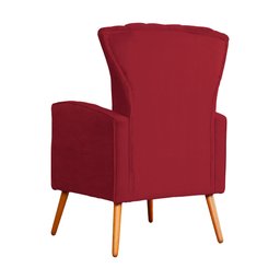 Poltrona Decorativa Melinda Pés Palito Tecido Suede Várias Cores - Qlare Estofados - Suede Cinza - 4