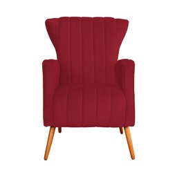 Poltrona Decorativa Melinda Pés Palito Tecido Suede Várias Cores - Qlare Estofados - Suede Cinza - 5
