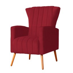 Poltrona Decorativa Melinda Pés Palito Tecido Suede Várias Cores - Qlare Estofados - Suede Cinza - 6