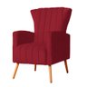 Poltrona Decorativa Melinda Pés Palito Tecido Suede Várias Cores - Qlare Estofados - Suede Cinza - 6