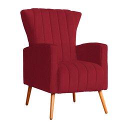 Poltrona Decorativa Melinda Pés Palito Tecido Suede Várias Cores - Qlare Estofados - Suede Cinza - 2