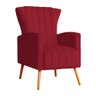 Poltrona Decorativa Melinda Pés Palito Tecido Suede Várias Cores - Qlare Estofados - Suede Cinza - 2