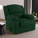 Ver imagem 3 de Poltrona do Papai Reclinável Sala de Cinema Madrid Power Elétrica Usb Veludo Verde Esmeralda G23 Gra