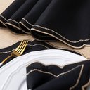 Ver imagem 4 de Kit 12 Pçs 6 Lugares Mesa Posta Sousplat Realeza: Preto