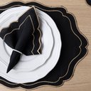 Ver imagem 2 de Kit 12 Pçs 6 Lugares Mesa Posta Sousplat Realeza: Preto