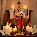 Ver imagem 3 de Imagem de São Judas Tadeu de Resina - 15 cm
