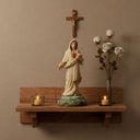 Ver imagem 2 de Imagem do Sagrado Coração de Maria de Resina - 15 cm