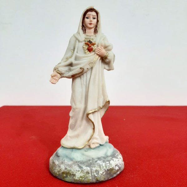 Imagem do Sagrado Coração de Maria de Resina - 15 cm