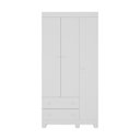 Ver imagem 3 de Guarda-roupa Infantil 92cm 3 Portas e 2 Gavetas Allegra Multimóveis Mp4442 Branco Branco