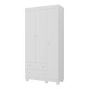 Ver imagem 2 de Guarda-roupa Infantil 92cm 3 Portas e 2 Gavetas Allegra Multimóveis Mp4442 Branco Branco