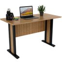 Ver imagem 1 de Mesa para Escritório Escrivaninha 117 cm Amêndoa/Preto