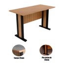 Ver imagem 2 de Mesa para Escritório Escrivaninha 117 cm Amêndoa/Preto