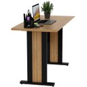 Ver imagem 4 de Mesa para Escritório Escrivaninha 117 cm Amêndoa/Preto