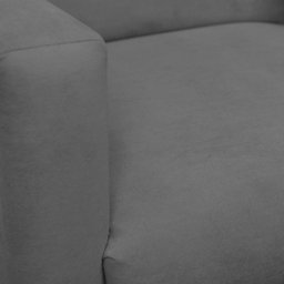 Cadeira Poltrona Sala Escritorio Recepção Nina Suede Cinza Herrero - 5
