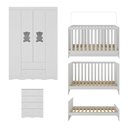 Ver mais imagens de Quarto de Bebê Completo com Berço Americano 3 em 1 Colchão Doçura Multimóveis Mp4666 Branco