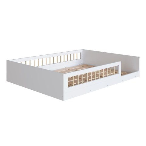 Cama Montessoriana Linha Affetto de Casal 144,9X194cm Branco