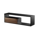 Ver imagem 3 de Rack Nicho Aparador Roma Preto com Freijó para Tv Sala Quarto
