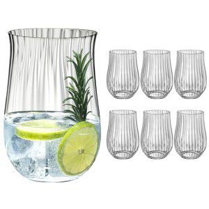 Jogo 6 Copos Suco Cristal Vintage Bohemia Tulipa Optic 450ml