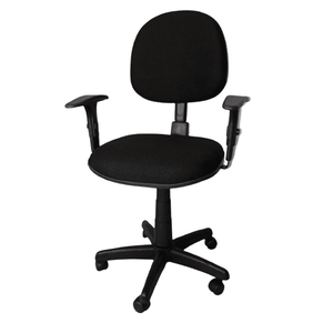 Cadeira Escritório Executiva Back Sistem Nr17 - Tecido Js:preto