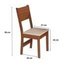 Ver imagem 6 de Conjunto Mesa Retangular Pérola Fosca com 04 Cadeiras - Bagum Bege Naturalle