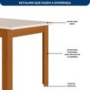 Ver imagem 5 de Conjunto Sala de Jantar Mesa Bellagio 150cm com 6 Cadeiras Lugano Yescasa Freijo UV/Off White