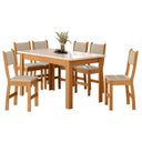 Ver imagem 2 de Conjunto Sala de Jantar Mesa Bellagio 150cm com 6 Cadeiras Lugano Yescasa Freijo UV/Off White
