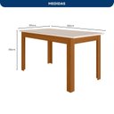 Ver imagem 3 de Conjunto Sala de Jantar Mesa Bellagio 150cm com 6 Cadeiras Lugano Yescasa Freijo UV/Off White