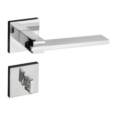 Fechadura-maçaneta-zamac-pado-nina - Banheiro - Cromado