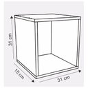 Ver imagem 3 de Kit 04 Nichos Quadrado Decorativo 31x31x15cm Preto Fosco