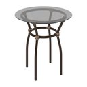 Ver imagem 1 de Mesa de Centro Jardim/área de Lazer 50cm Vidro e Aço com Junco Sintético Multimóveis Cr8004 Caf