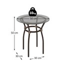 Ver imagem 4 de Mesa de Centro Jardim/área de Lazer 50cm Vidro e Aço com Junco Sintético Multimóveis Cr8004 Caf