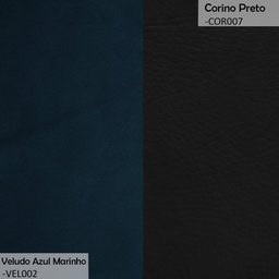 Poltrona Orgânica Decorativa Lara Veludo Azul Marinho/pu Preto - Montanaris Decor Md Montanaris Deco - 7